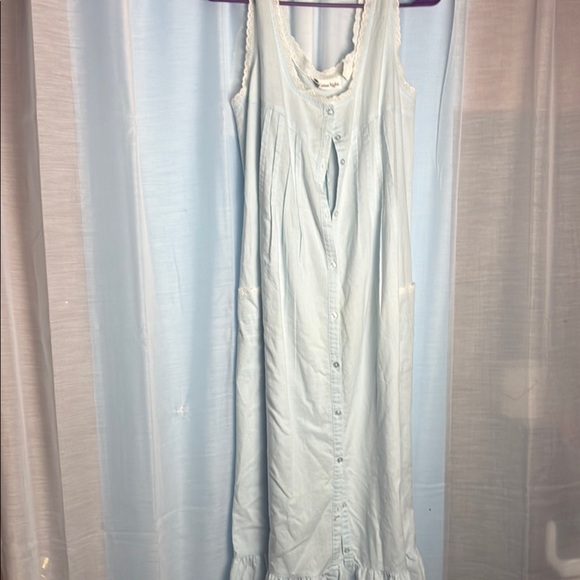 Vintage Light Blue Sleeveless Night Dress - Picture 1 of 10